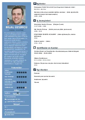 Kuaför Cv Örnekleri cv indir